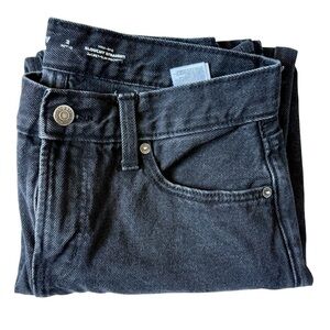 Old Navy Slouchy Straight Jeans Black Petite 2P